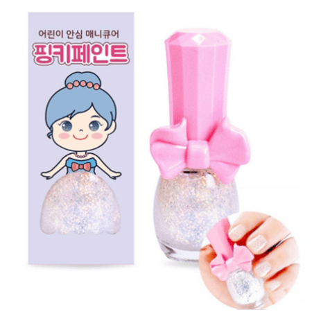 Pinky Cosmetics,Pink Princess Kids,Pinky Cosmetics Pink Princess Kids Water-based Nail Polish Pinky Paint สีทาเล็บ,สีทาเล็บสำหรับเด็ก